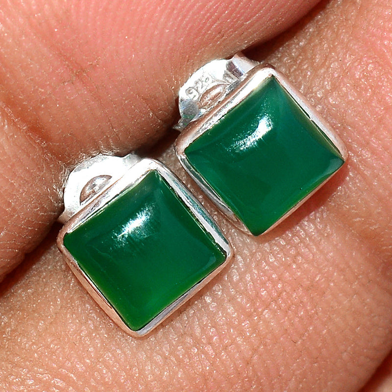 Green Onyx Studs - GROS157