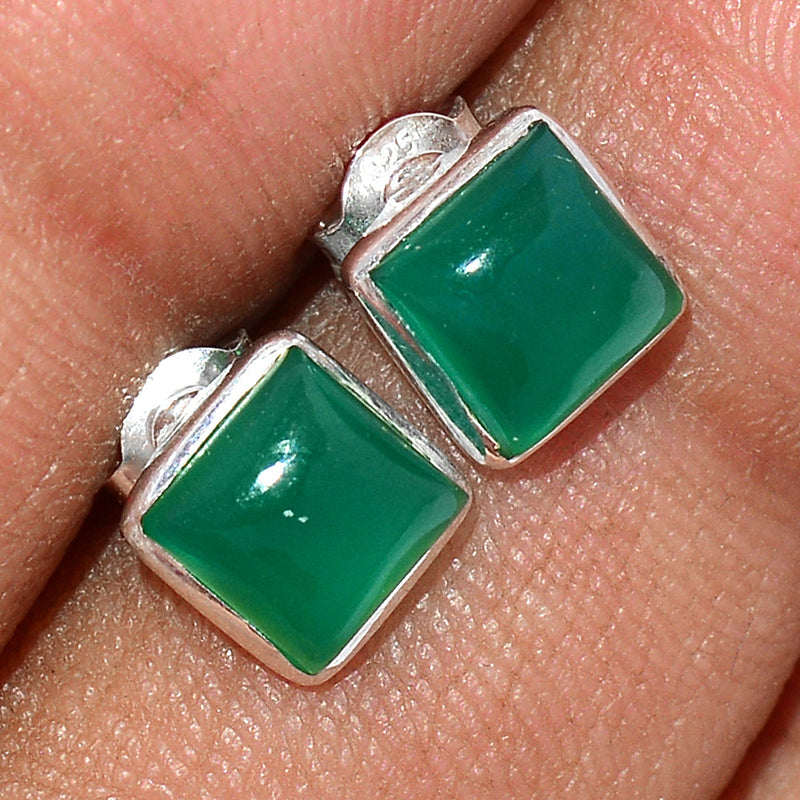 Green Onyx Studs - GROS195