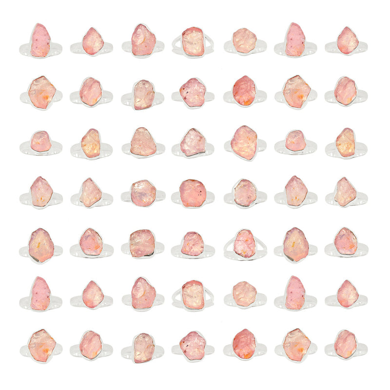 500 Grams Mix Lot - Rose Quartz Rough Ring - GRQRR2