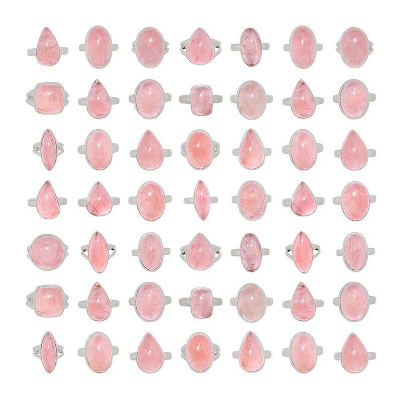 500 Grams Mix Lot - Rose Quartz Ring - GRQZR2