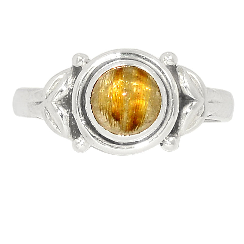 Small Plain - Golden Rutile Ring - GRUR1499