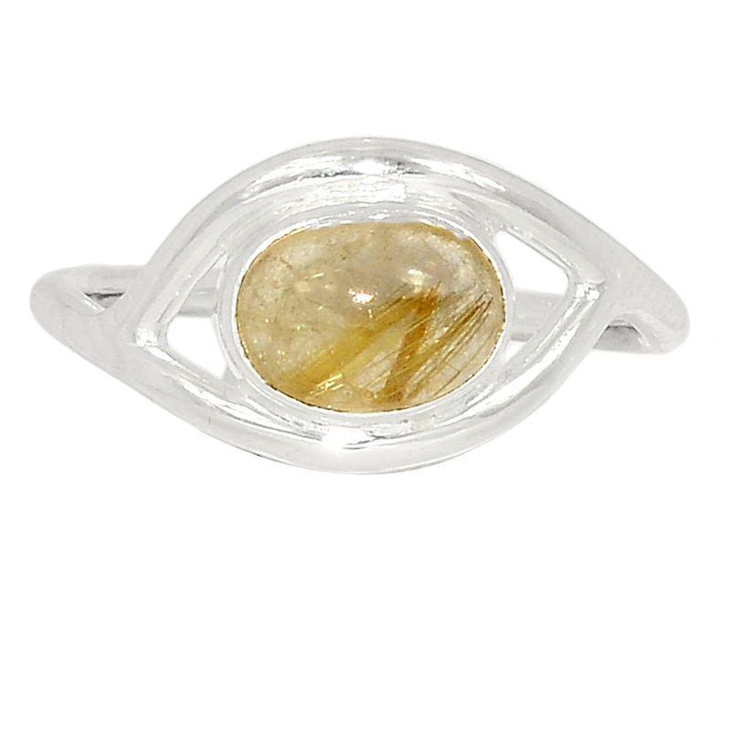 Small Plain - Golden Rutile Ring - GRUR1502