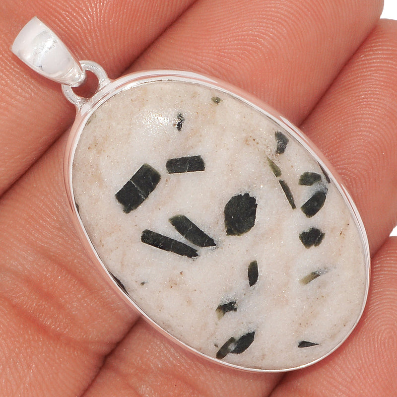 1.8" Green Tourmaline In Quartz Cabochon Pendants - GTCP159