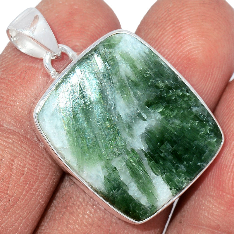 1.3" Green Tourmaline In Quartz Cabochon Pendants - GTCP84