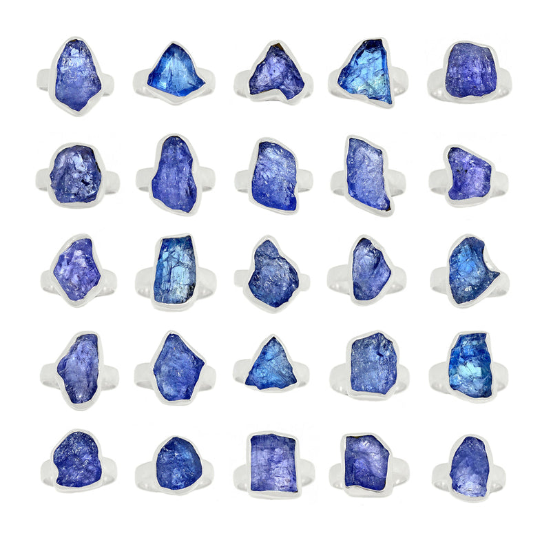 250 Grams Mix Lot - Tanzanite Rough Ring - GTZRR1