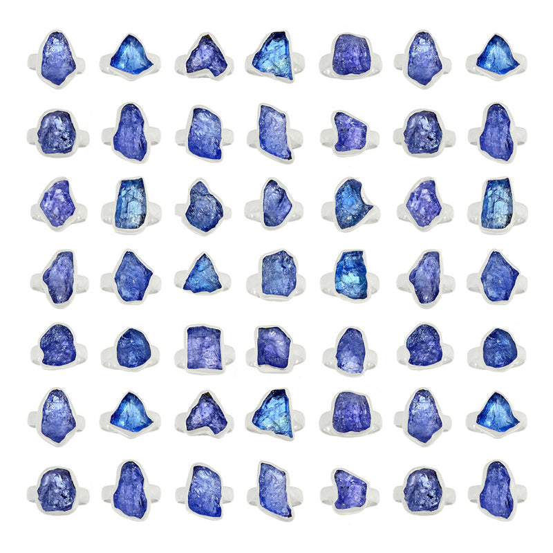 500 Grams Mix Lot - Tanzanite Rough Ring - GTZRR2