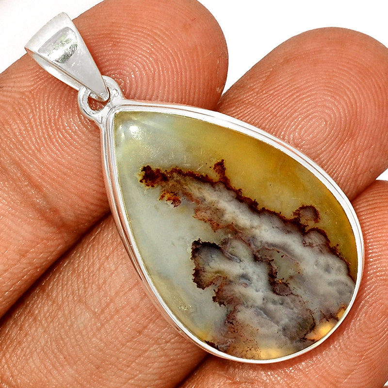 1.7" Graveyard Plume Agate Pendants - GYPP210