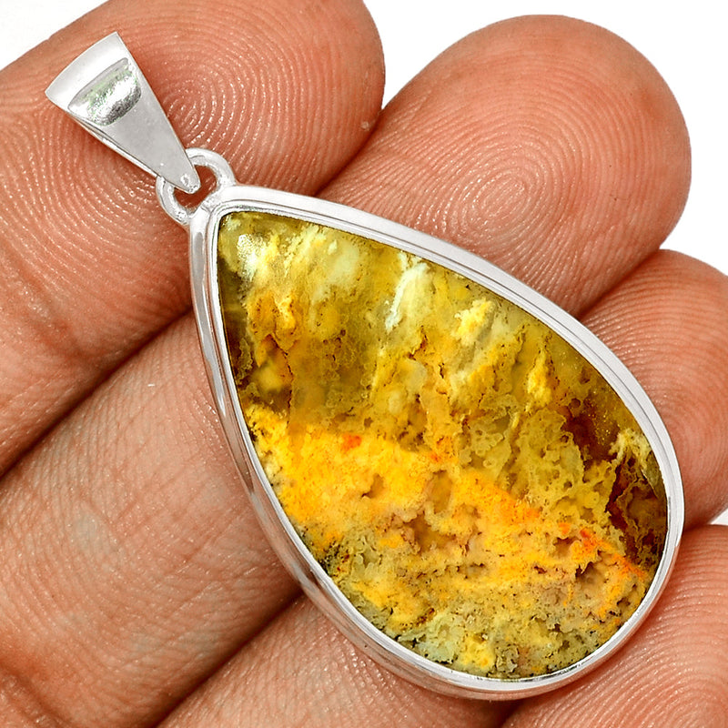 1.8" Graveyard Plume Agate Pendants - GYPP224