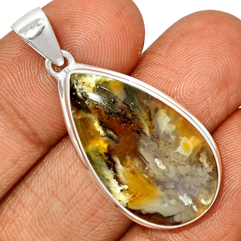 1.7" Graveyard Plume Agate Pendants - GYPP230