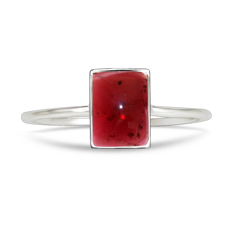 6*4 MM Octo - Garnet Cabochon Ring - CB-R806GC Catalogue