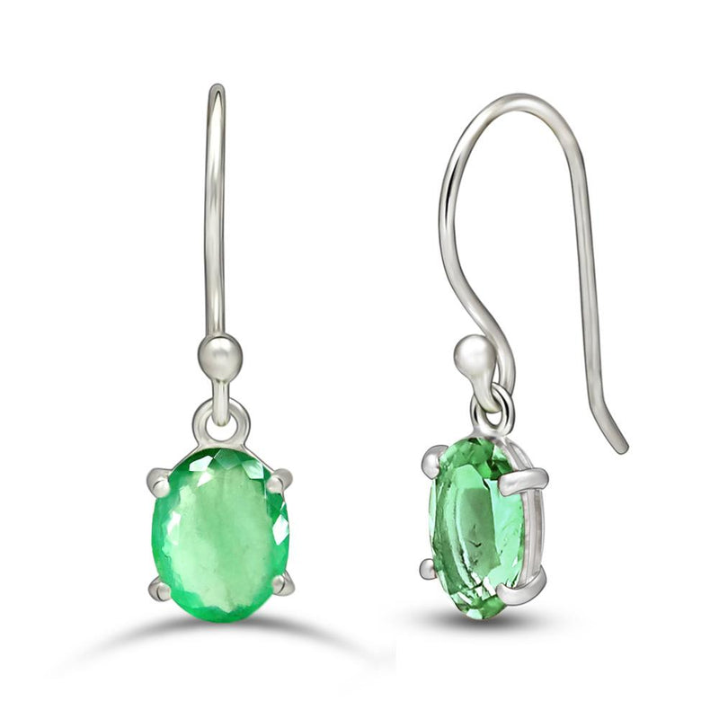 8*6 MM Oval - Green Fluorite - Faceted Jewelry Earrings - ESBC407-GFF Catalogue