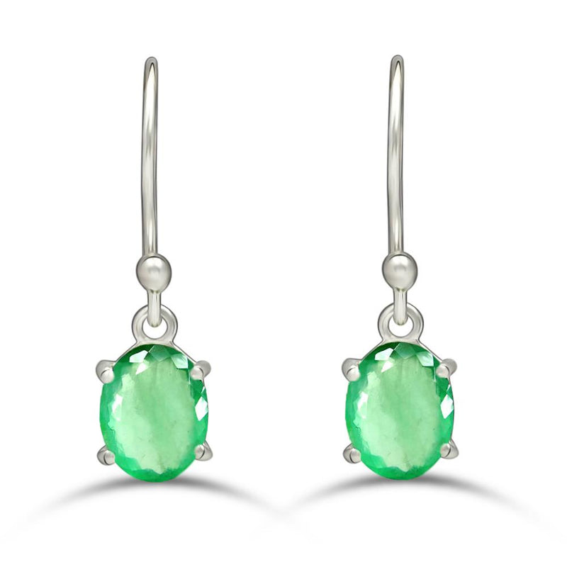 8*6 MM Oval - Green Fluorite - Faceted Jewelry Earrings - ESBC407-GFF Catalogue