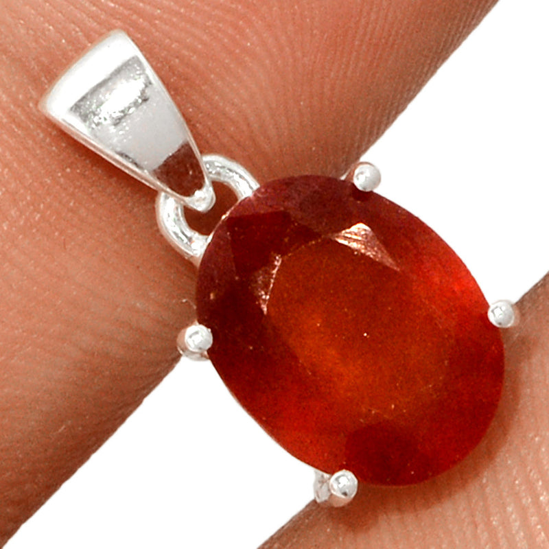 0.8" Claw - Hessonite Garnet Faceted Pendants - HFGP160