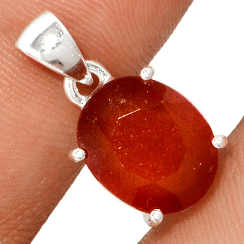 0.8" Claw - Hessonite Garnet Faceted Pendants - HFGP168