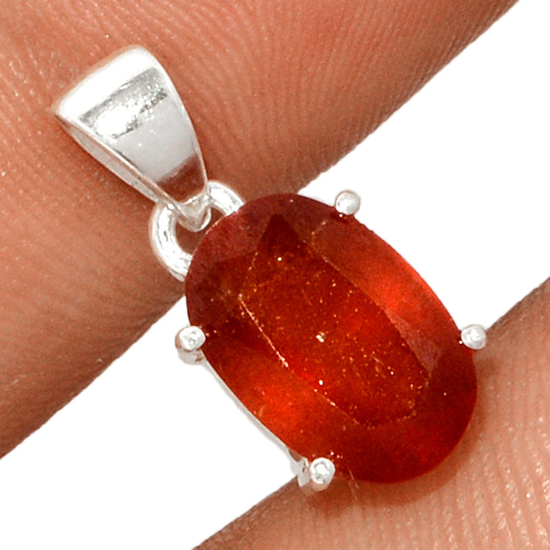 0.8" Claw - Hessonite Garnet Faceted Pendants - HFGP173