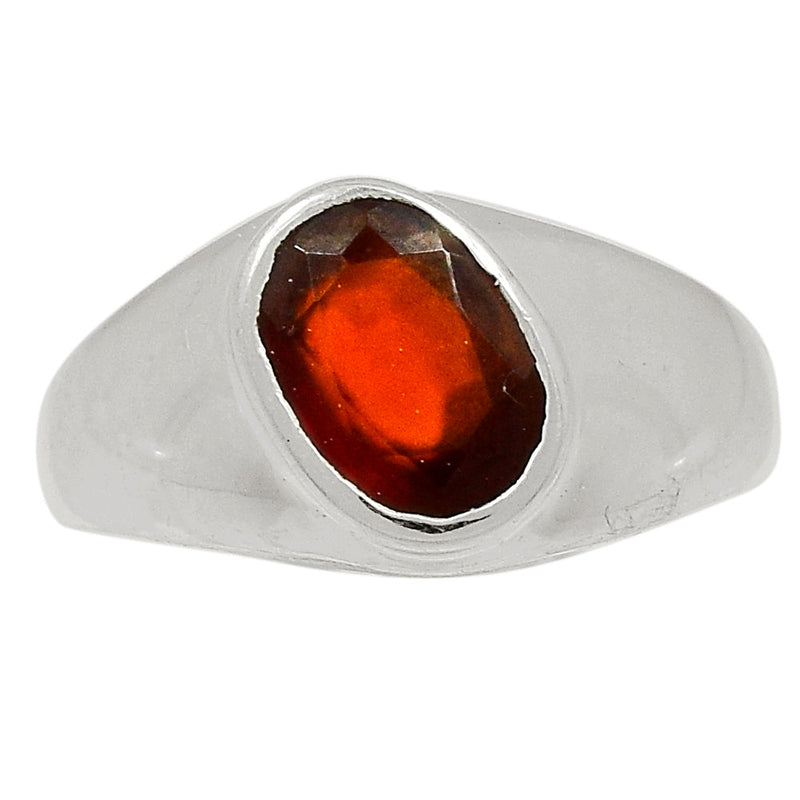 Solid - Hessonite Garnet FacetedRing - HFGR228