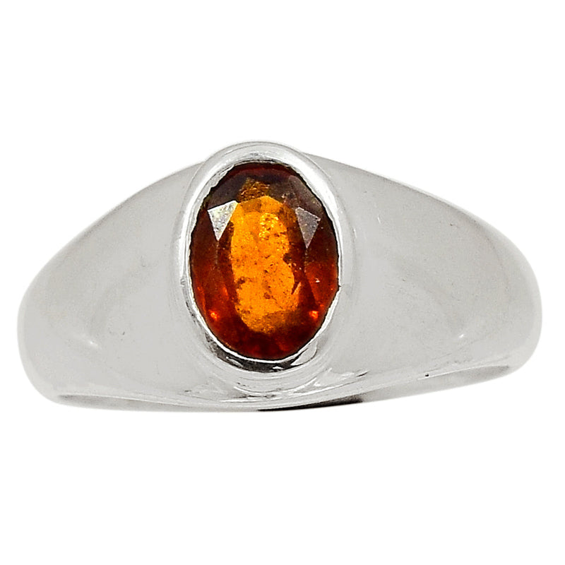 Solid - Hessonite Garnet FacetedRing - HFGR229