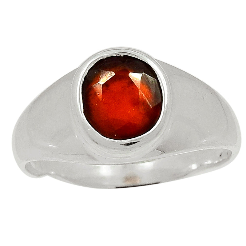 Solid - Hessonite Garnet FacetedRing - HFGR230