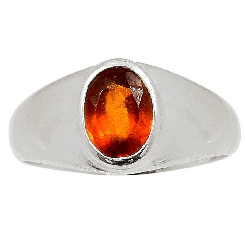 Solid - Hessonite Garnet FacetedRing - HFGR233