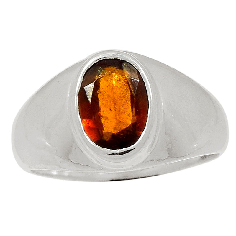 Solid - Hessonite Garnet FacetedRing - HFGR235