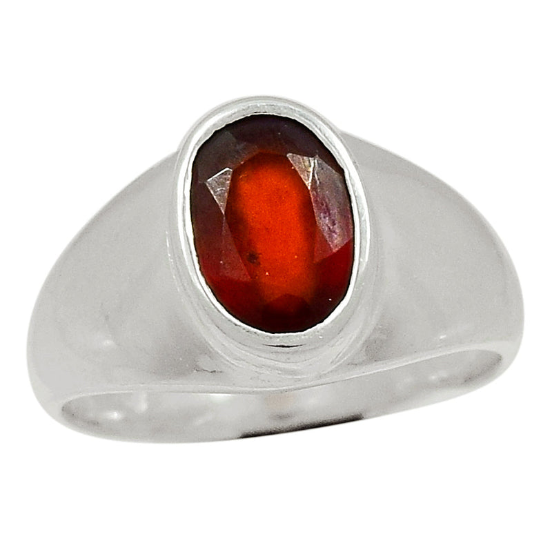 Solid - Hessonite Garnet FacetedRing - HFGR237