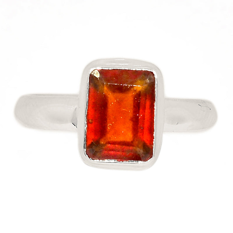 Hessonite Garnet Faceted Ring - HFGR369