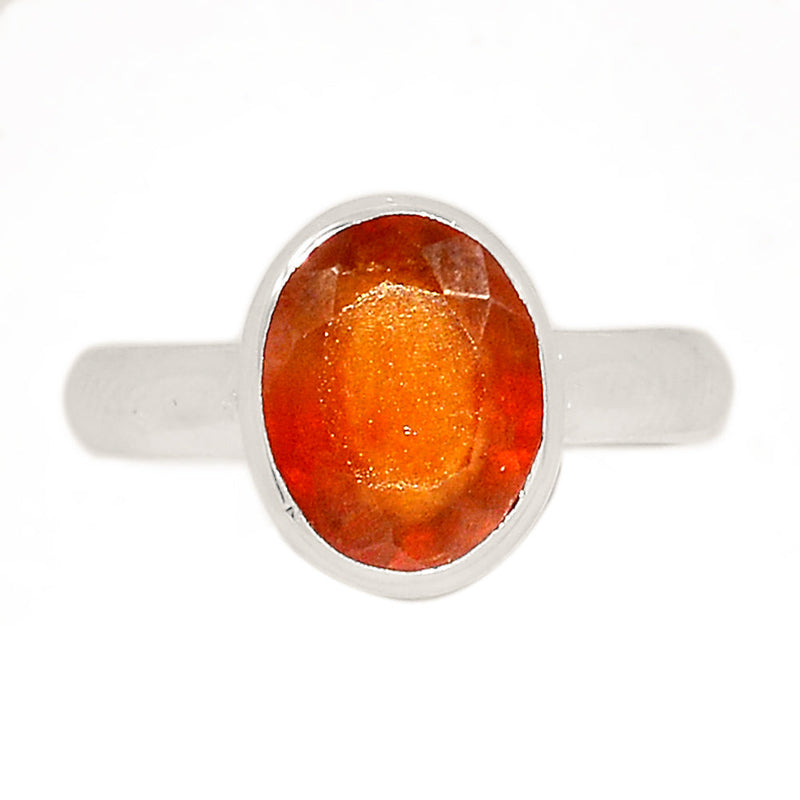 Hessonite Garnet Faceted Ring - HFGR370