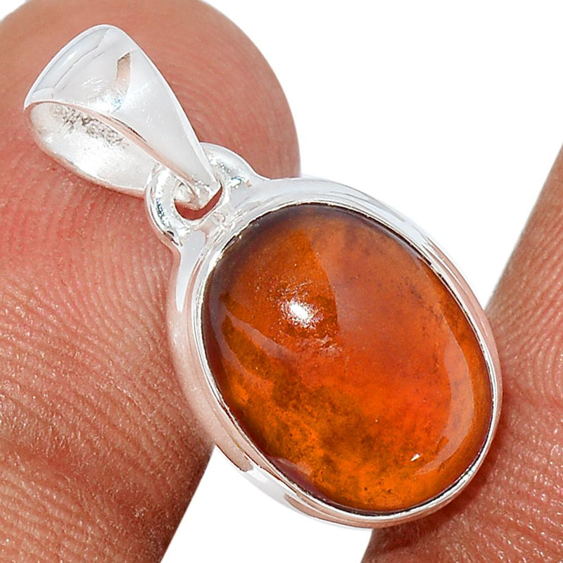 1" Hessonite Garnet Cab Pendants - HGCP135