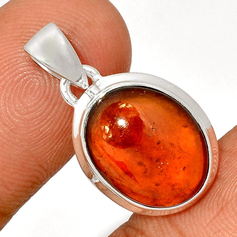 1" Hessonite Garnet Cabochon Pendants - HGCP140