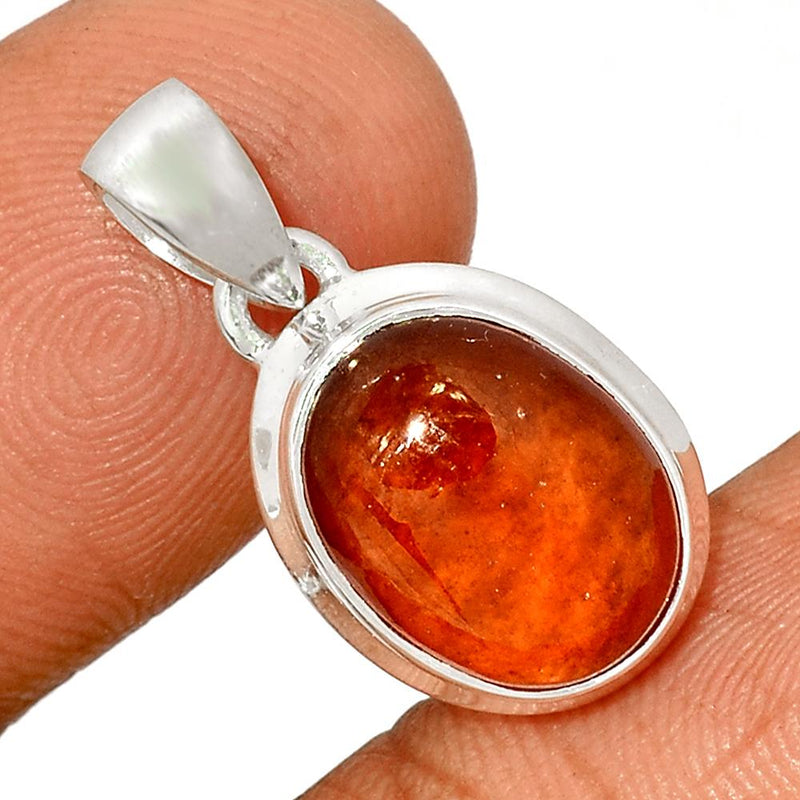 1" Hessonite Garnet Cabochon Pendants - HGCP142