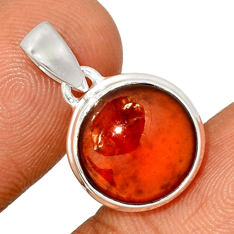 0.8" Hessonite Garnet Cabochon Pendants - HGCP143