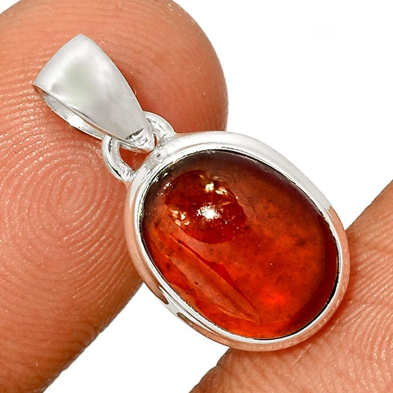 0.8" Hessonite Garnet Cabochon Pendants - HGCP148