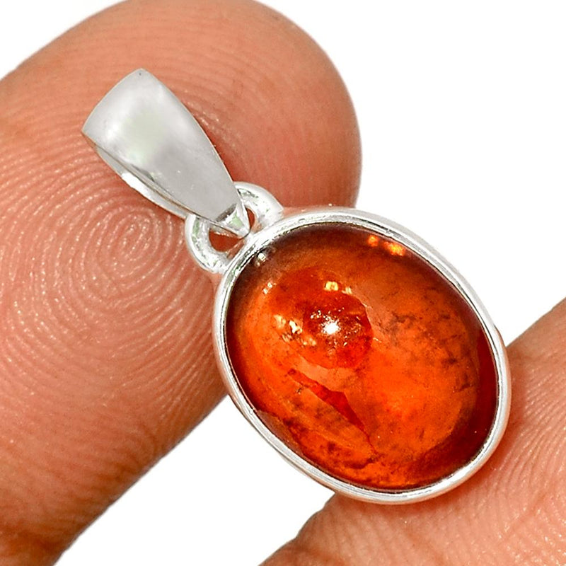 1" Hessonite Garnet Cabochon Pendants - HGCP151