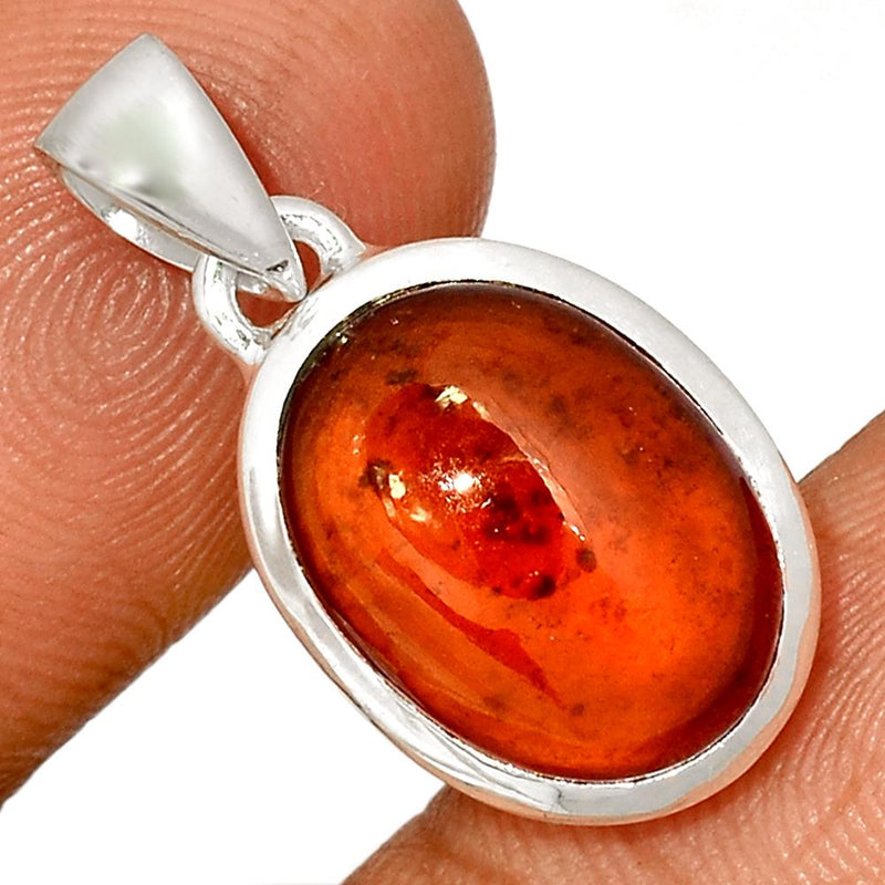 1" Hessonite Garnet Cabochon Pendants - HGCP152