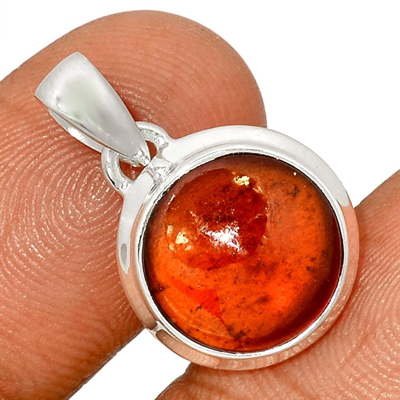 1" Hessonite Garnet Cabochon Pendants - HGCP155