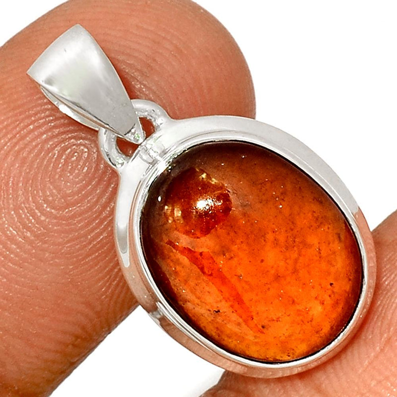 1" Hessonite Garnet Cabochon Pendants - HGCP157