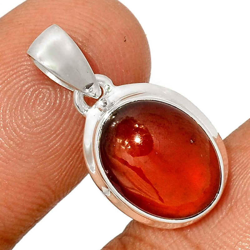 1" Hessonite Garnet Cabochon Pendants - HGCP164