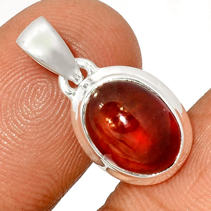 0.8" Hessonite Garnet Cabochon Pendants - HGCP169