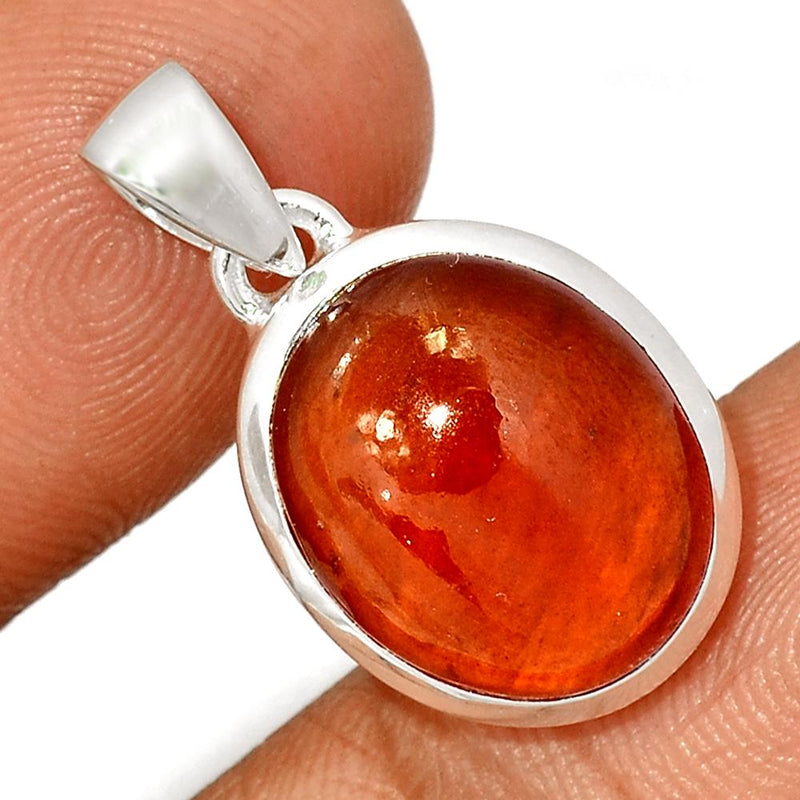 1" Hessonite Garnet Cabochon Pendants - HGCP177