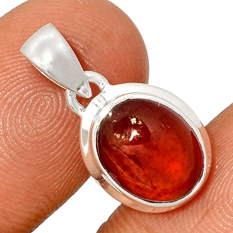 0.8" Hessonite Garnet Cabochon Pendants - HGCP179