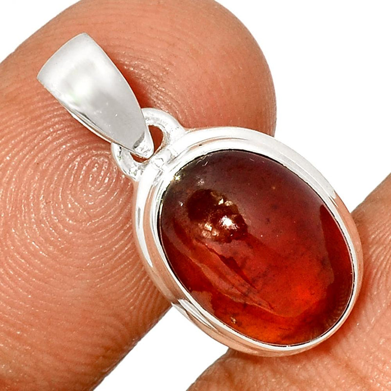 1" Hessonite Garnet Cabochon Pendants - HGCP181