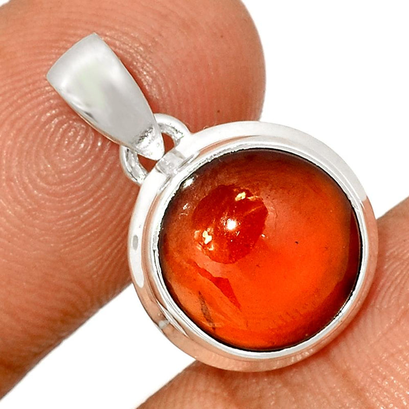 0.8" Hessonite Garnet Cabochon Pendants - HGCP183