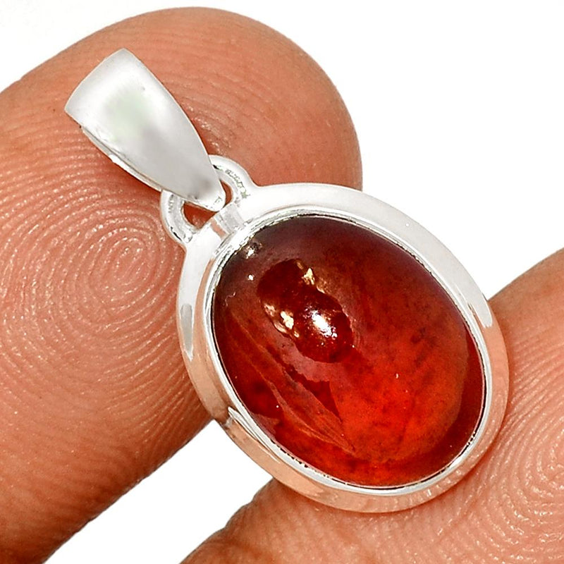 1" Hessonite Garnet Cabochon Pendants - HGCP186