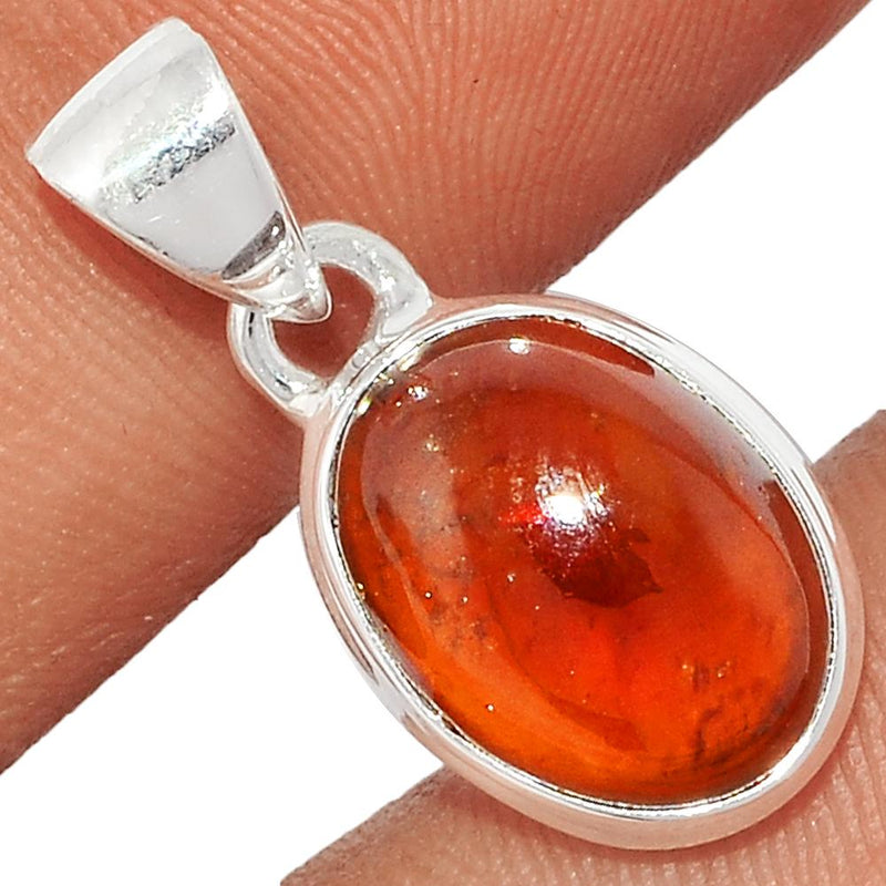 1" Hessonite Garnet Cabochon Pendants - HGCP208
