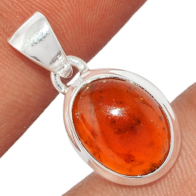 1" Hessonite Garnet Cabochon Pendants - HGCP209