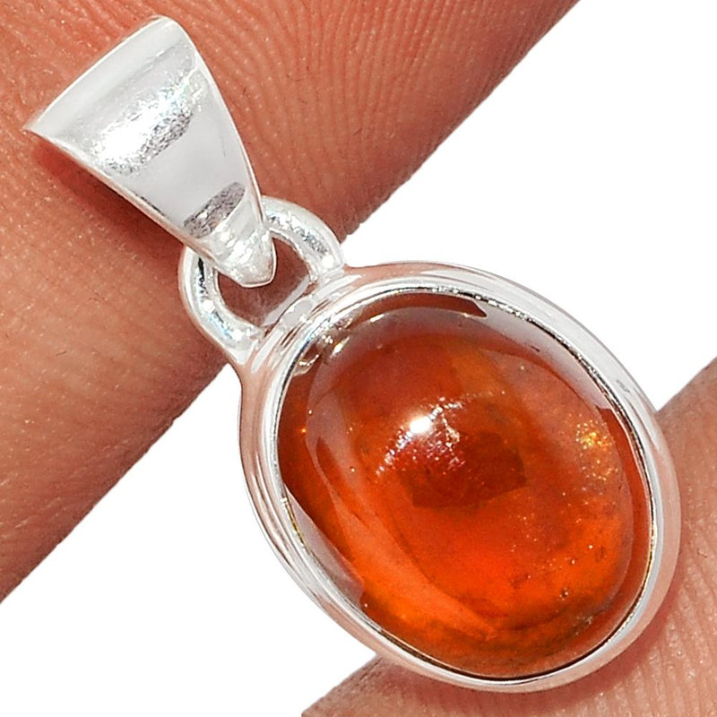 0.8" Hessonite Garnet Cabochon Pendants - HGCP241