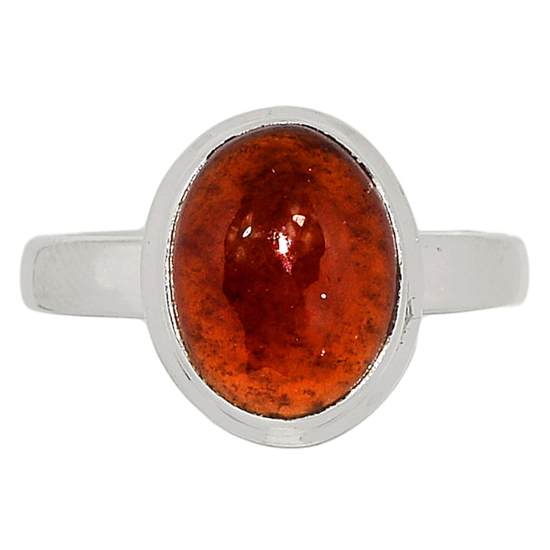 Hessonite Garnet Cabochon Ring - HGCR115