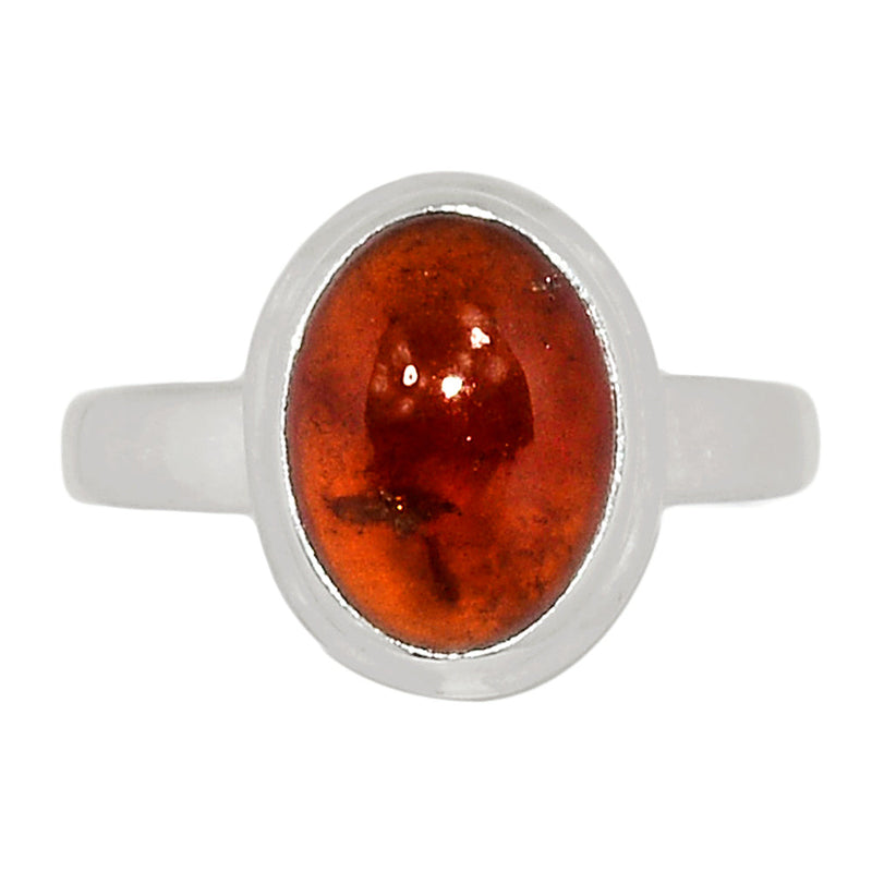 Hessonite Garnet Cabochon Ring - HGCR119