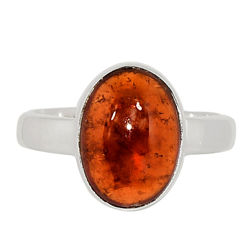 Hessonite Garnet Cabochon Ring - HGCR120