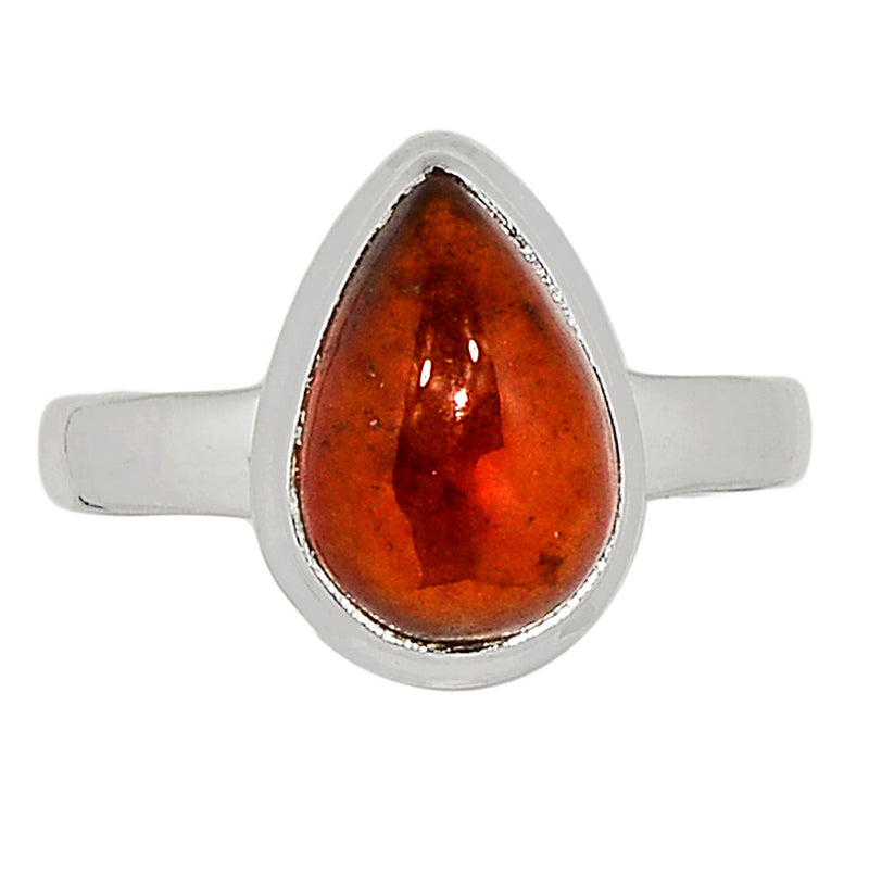 Hessonite Garnet Cabochon Ring - HGCR123